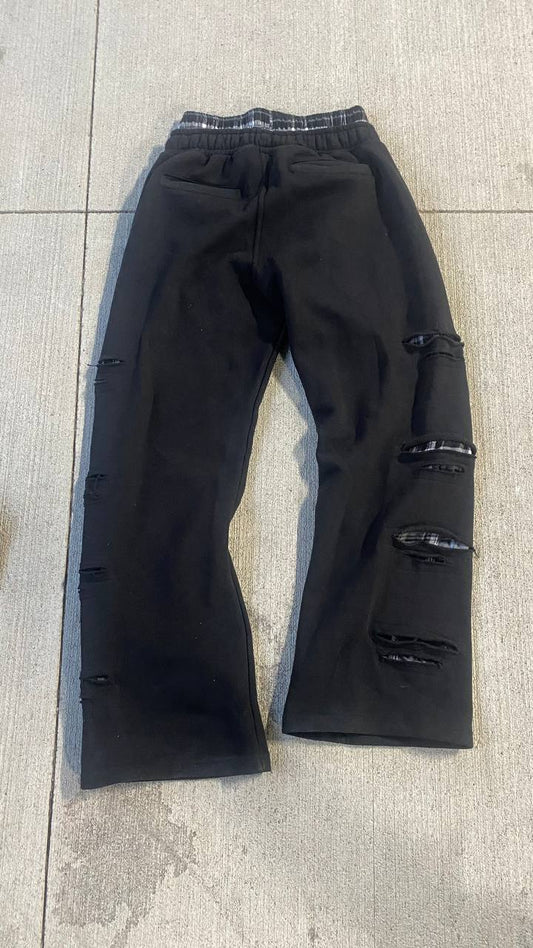 "Torn Threads" Double-Waist Sweats